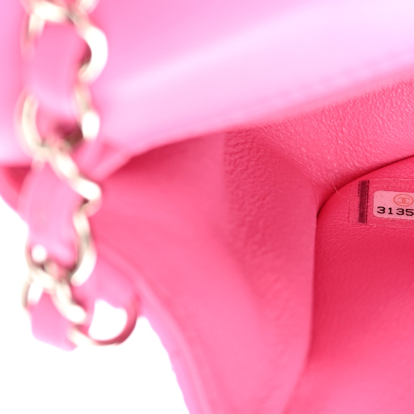 Lambskin Quilted Mini Rectangular Flap Neon Pink