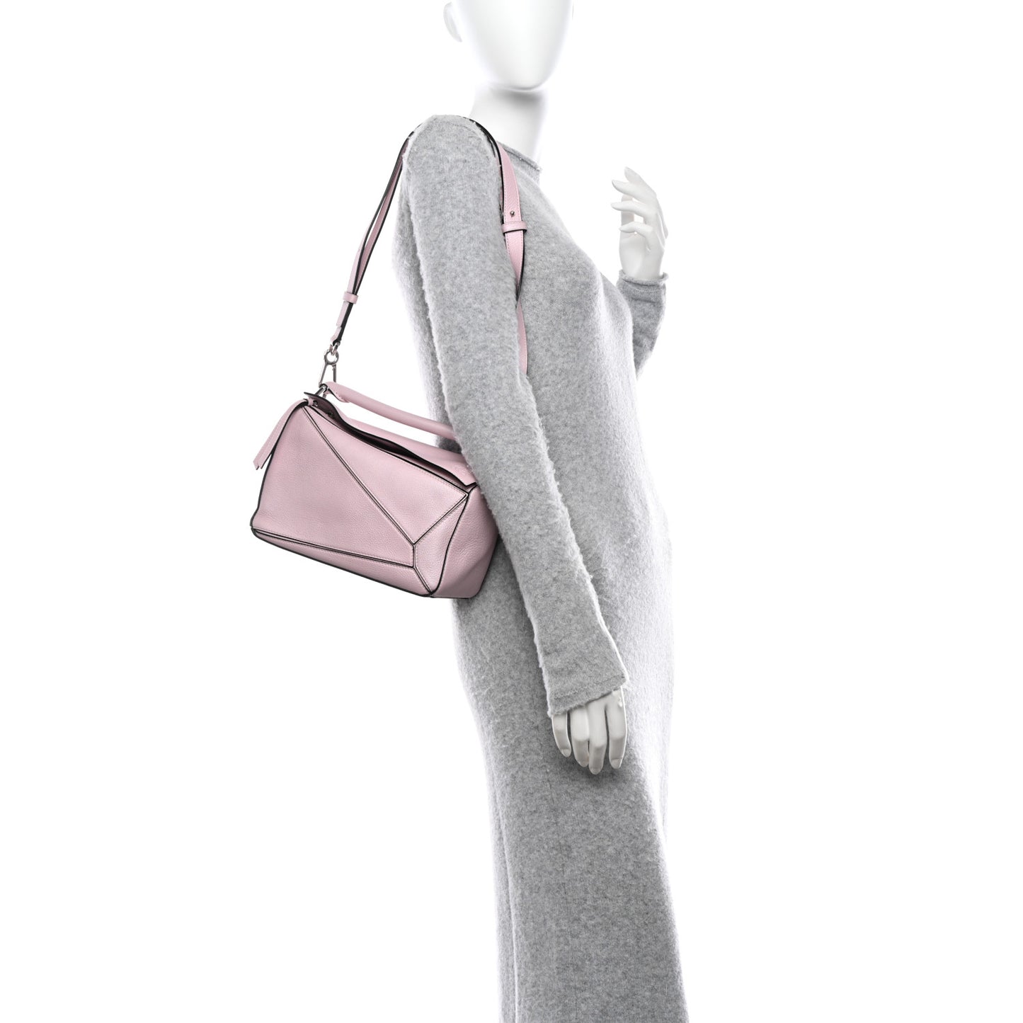 Calfskin Small Puzzle Bag Icy Pink