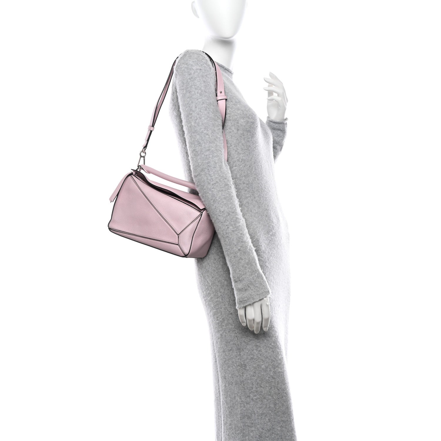 Loewe Calfskin Small Puzzle Bag Icy Pink 2 of 9