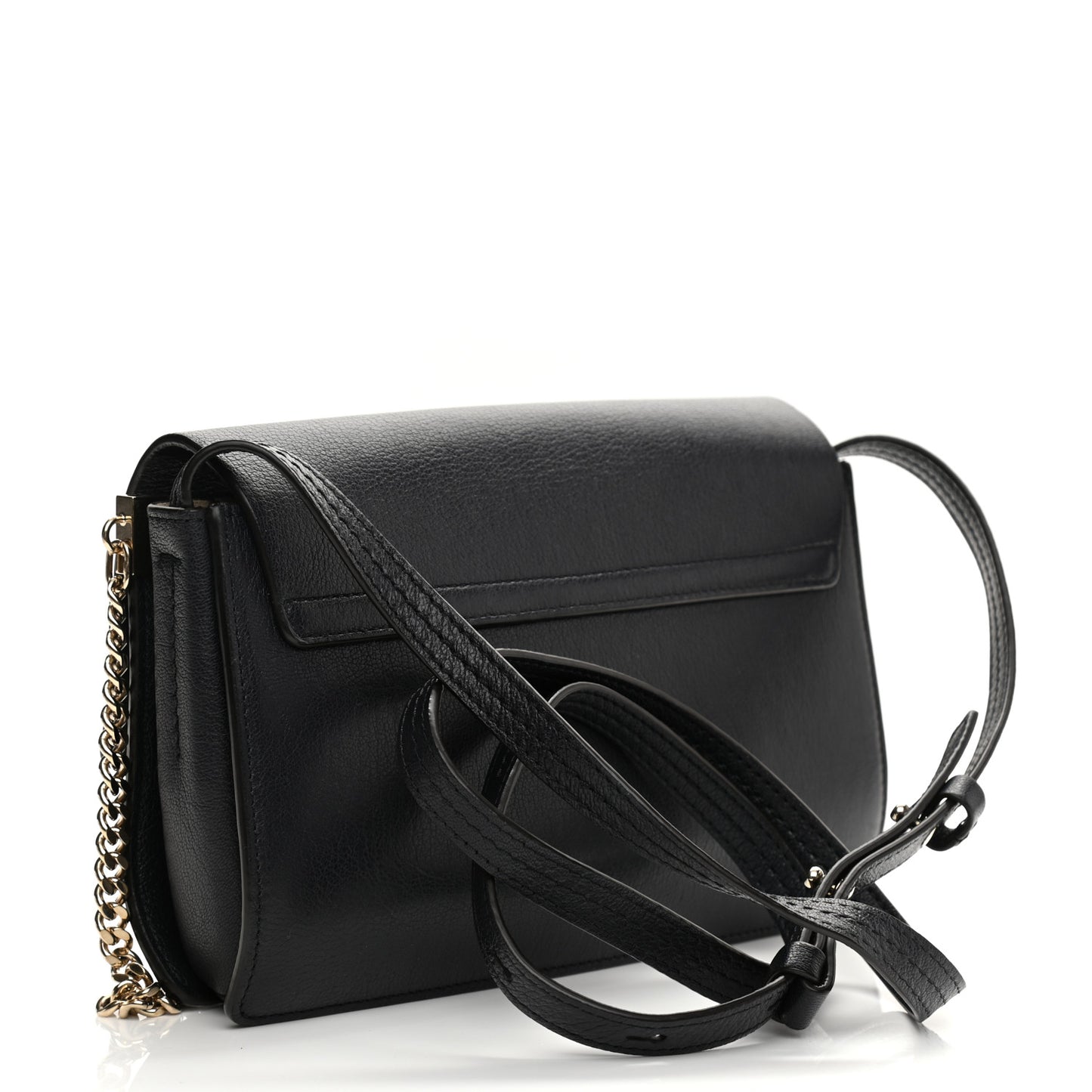 Calfskin Small Faye Shoulder Bag Black