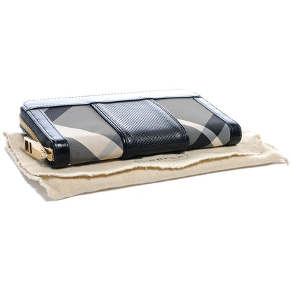 Burberry Smoked Check Zip Around Wallet 4 of 9