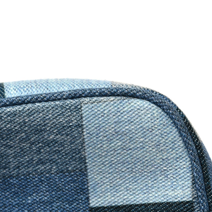 Louis Vuitton Denim Damier Monogram Patchwork Multi Pochette Accessories Blue Rouge 14 of 18