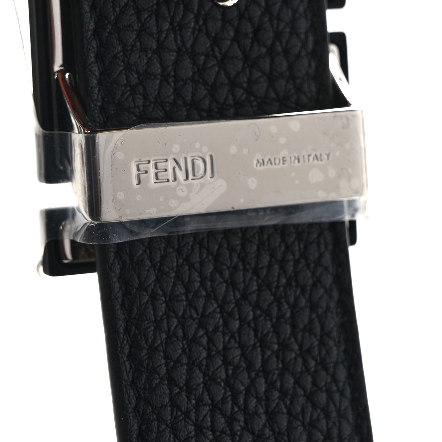 Cuoio Romano Glazed Fabric Enamel FF 1974 Reversible Belt 85 34 Black Tobacco