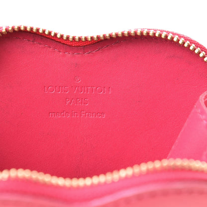 Louis Vuitton Vernis Heart Coin Purse Rose Pop 6 of 9