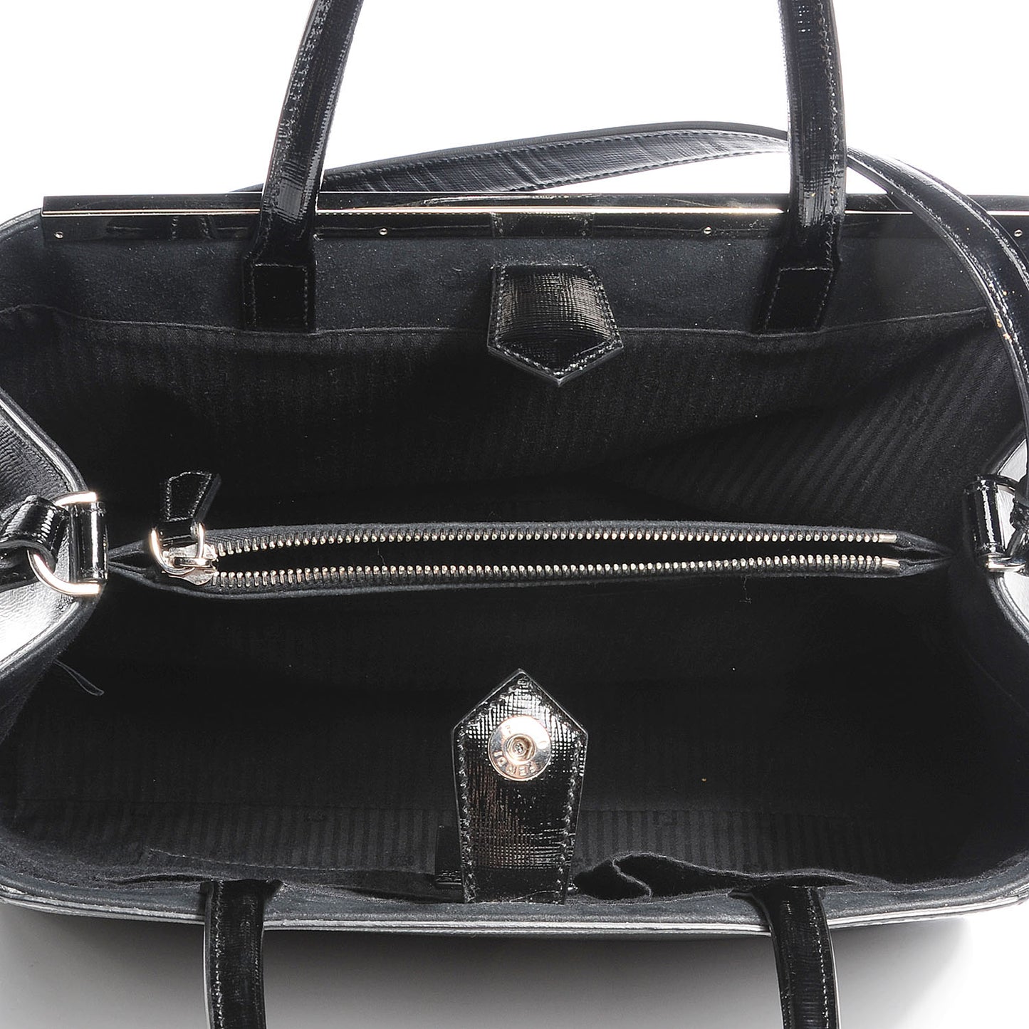 Patent Vitello Elite Regular 2Jours Tote Black