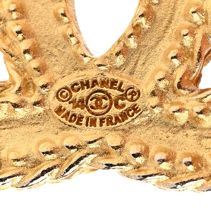 Chanel CC Drop Earrings Matte Gold 4 of 4