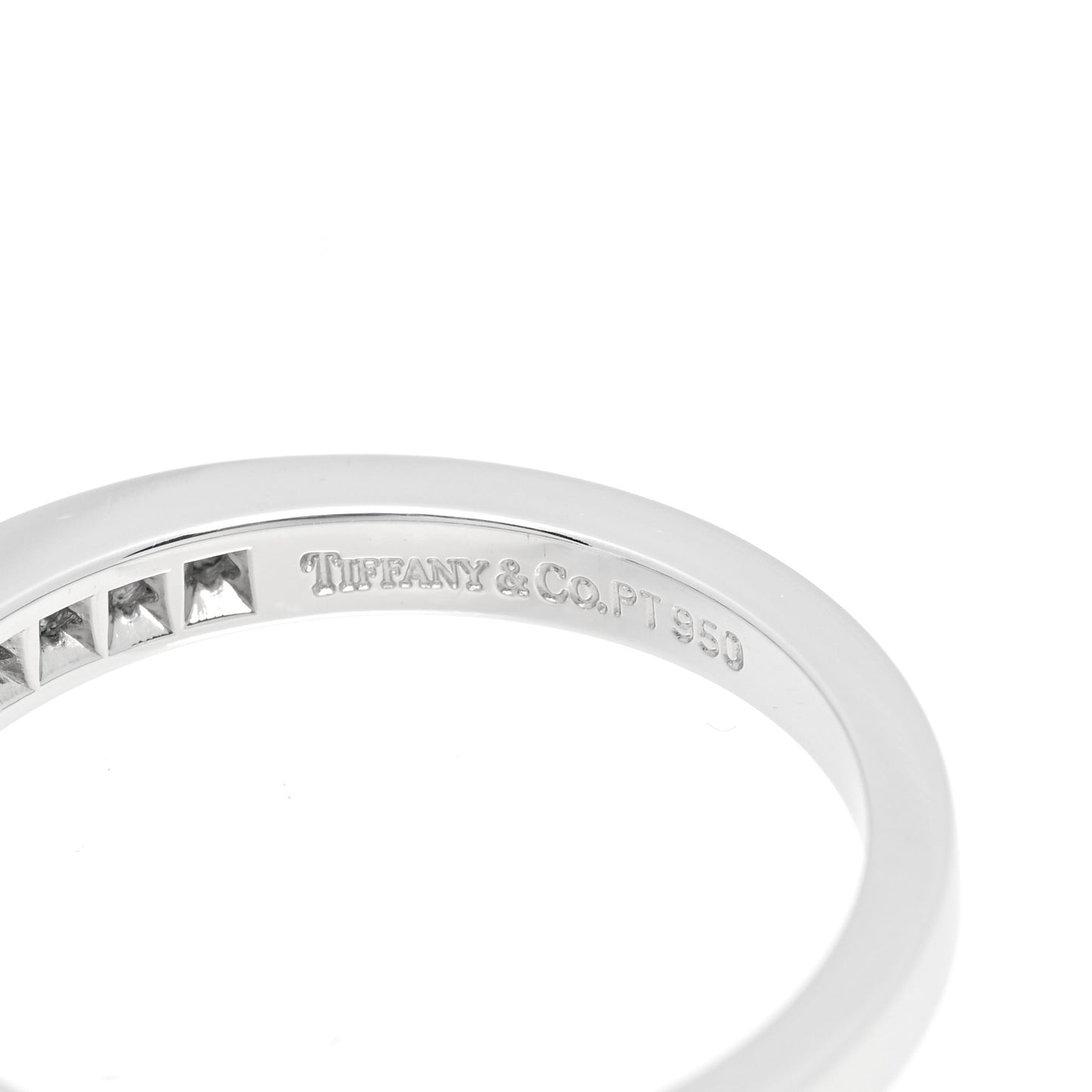 Platinum Diamond .22ctw Half Circle Wedding Band Ring 53 6.25