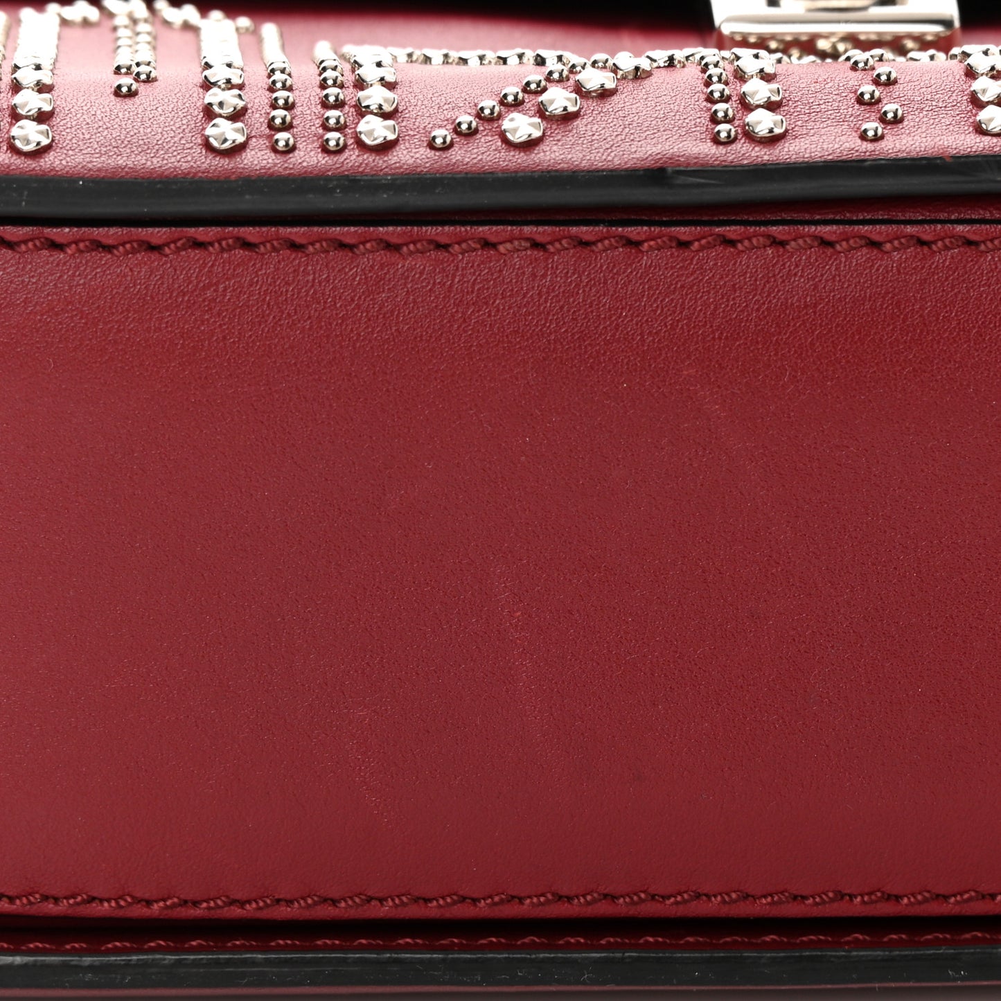 Vitello Loveblade Embellished Chain Flap Bag Rubino