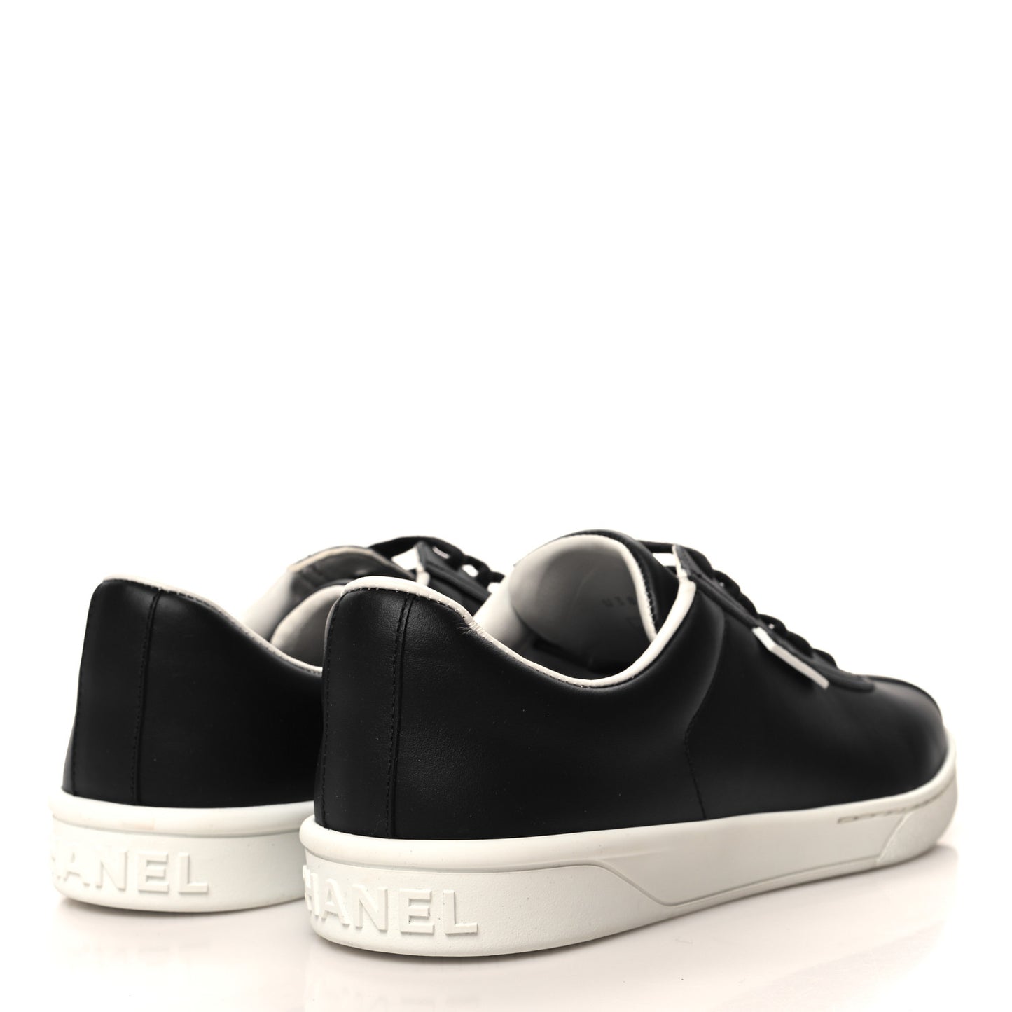 Calfskin CC Womens Sneakers 40 Black