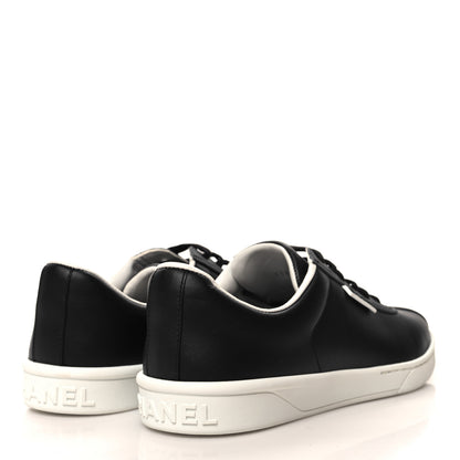 Chanel Calfskin CC Womens Sneakers 40 Black 4 of 8