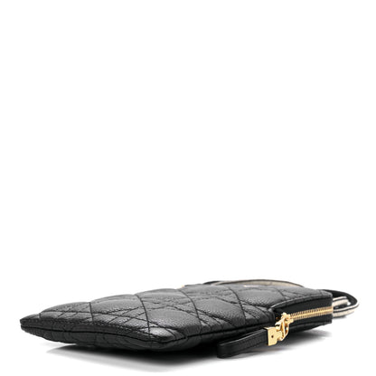 Christian Dior Supple Calfskin Cannage Caro Multifunctional Pouch Black 12 of 15