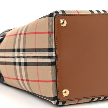 Burberry Calfskin Vintage Check Triple Stud Mini Belt Bag Archive Beige 10 of 14