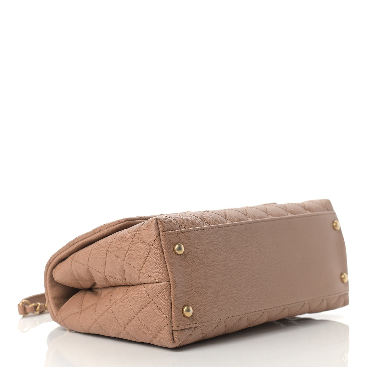 Chanel Caviar Lizard Embossed Quilted Small Coco Handle Flap Beige 4 of 9