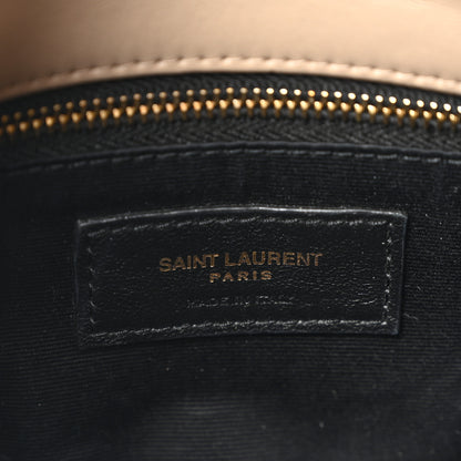 Saint Laurent Lambskin Quilted Toy Loulou Puffer Monogram Chain Satchel Nude Powder 6 of 11
