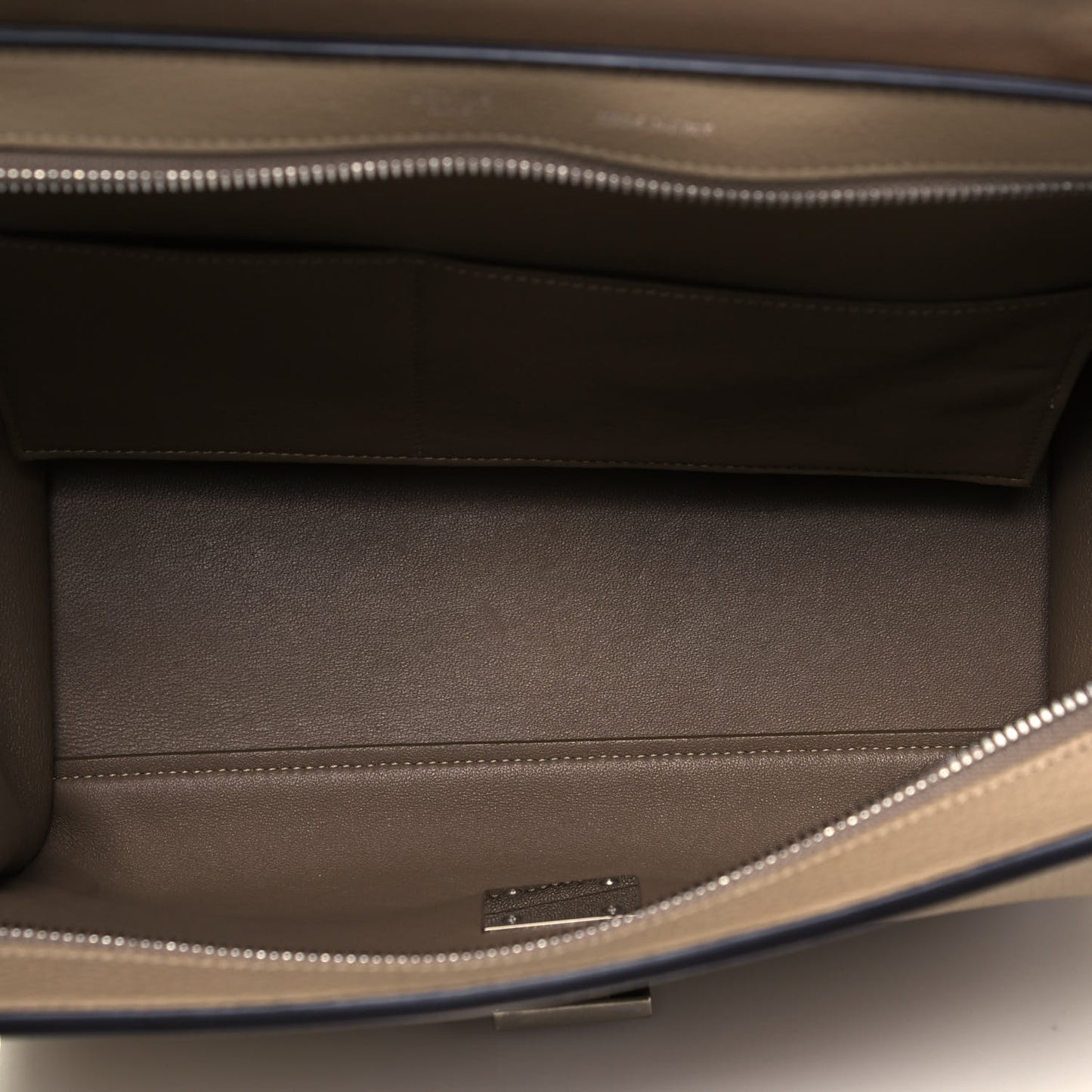 Drummed Calfskin Suede Small Trapeze Dune