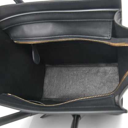 Celine Smooth Calfskin Micro Luggage Black 5 of 10