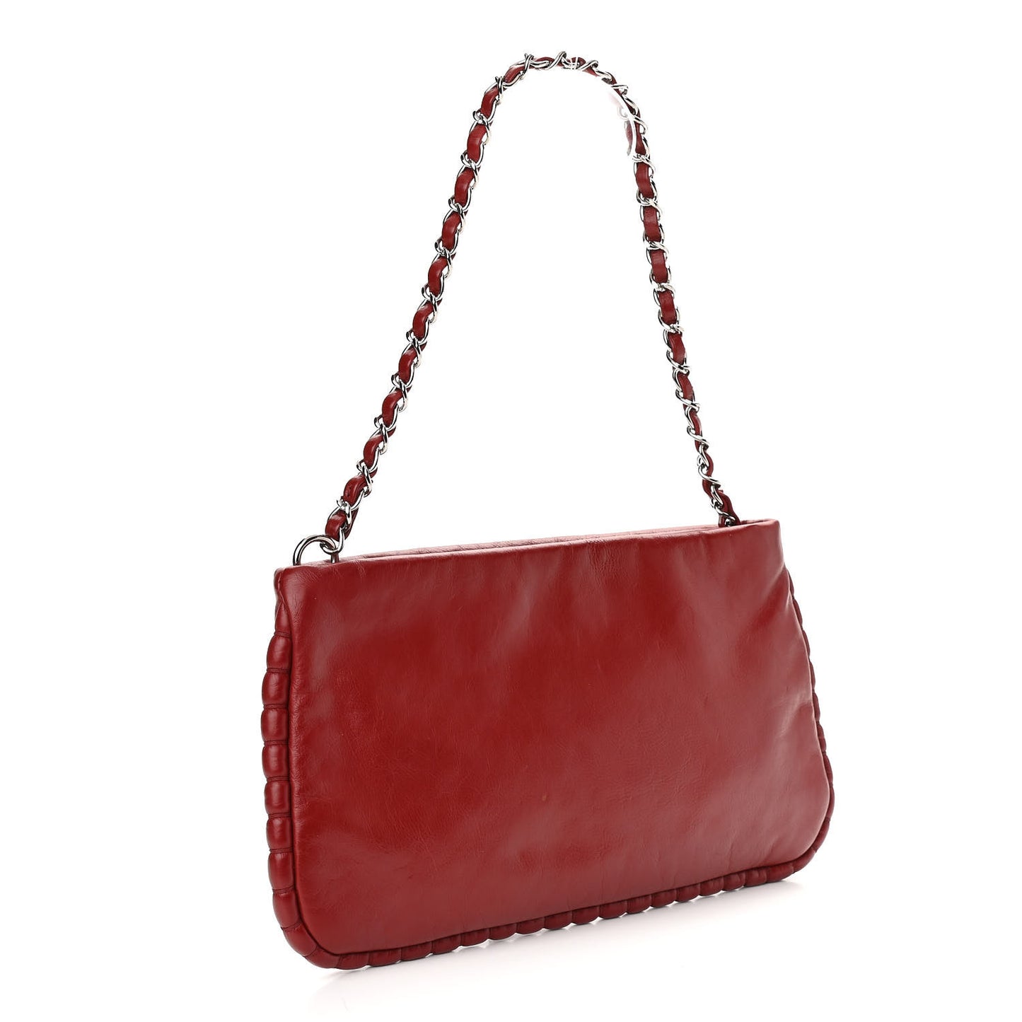 Calfskin On The Bund Pochette Dark Red