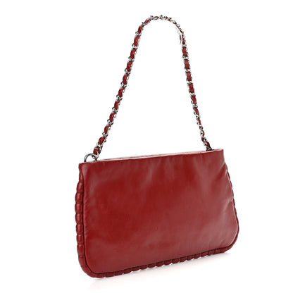 Chanel Calfskin On The Bund Pochette Dark Red 3 of 10