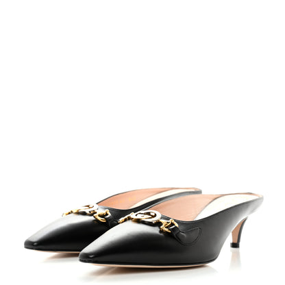 Gucci Malaga Kid Zumi Low Heel Mules 41 Black 5 of 8