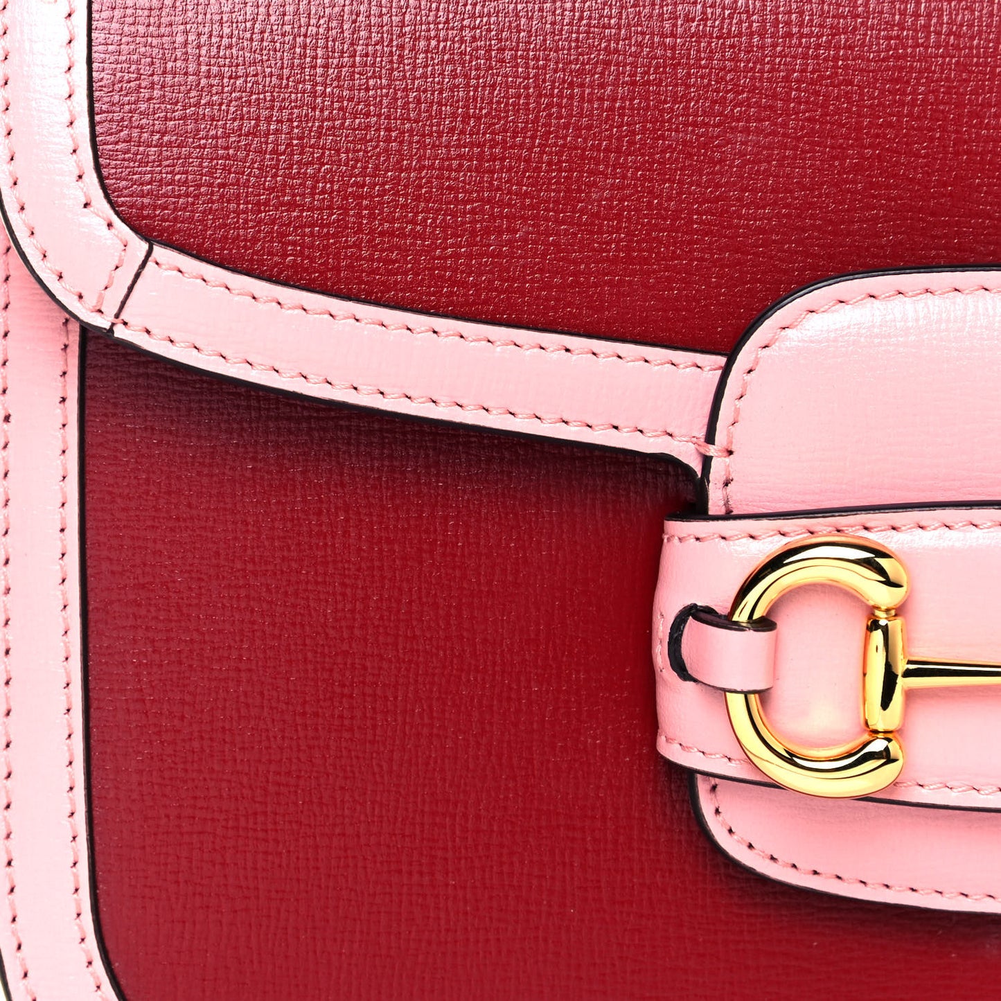 Azalea Calfskin Horsebit 1955 Shoulder Bag New Cherry Red Wild Rose