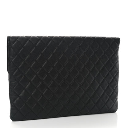 Chanel Caviar Quilted Large Golden Class Pouch Black 4 of 8
