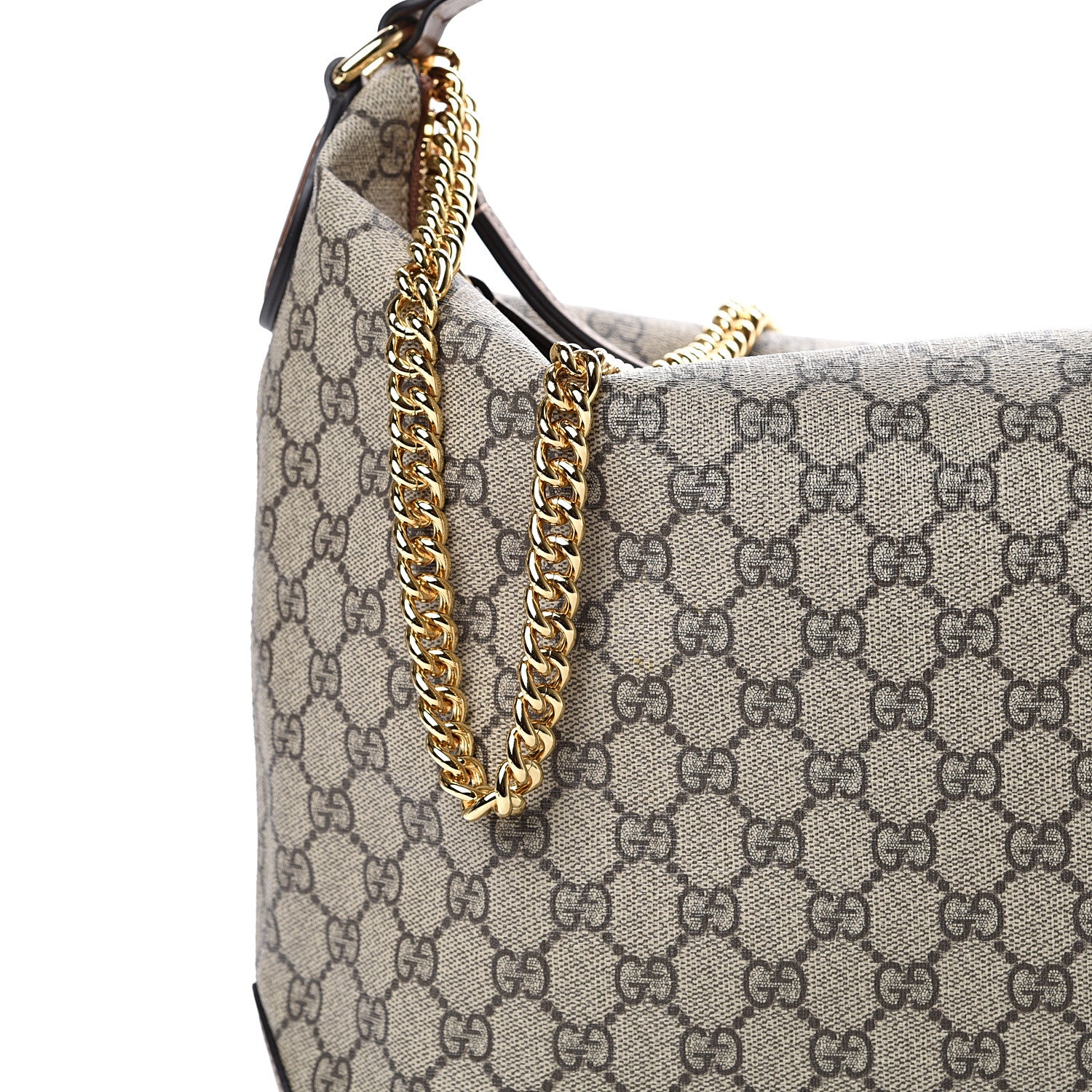 Gucci GG Supreme Monogram Large Linea A Hobo Light Brown 7 of 11
