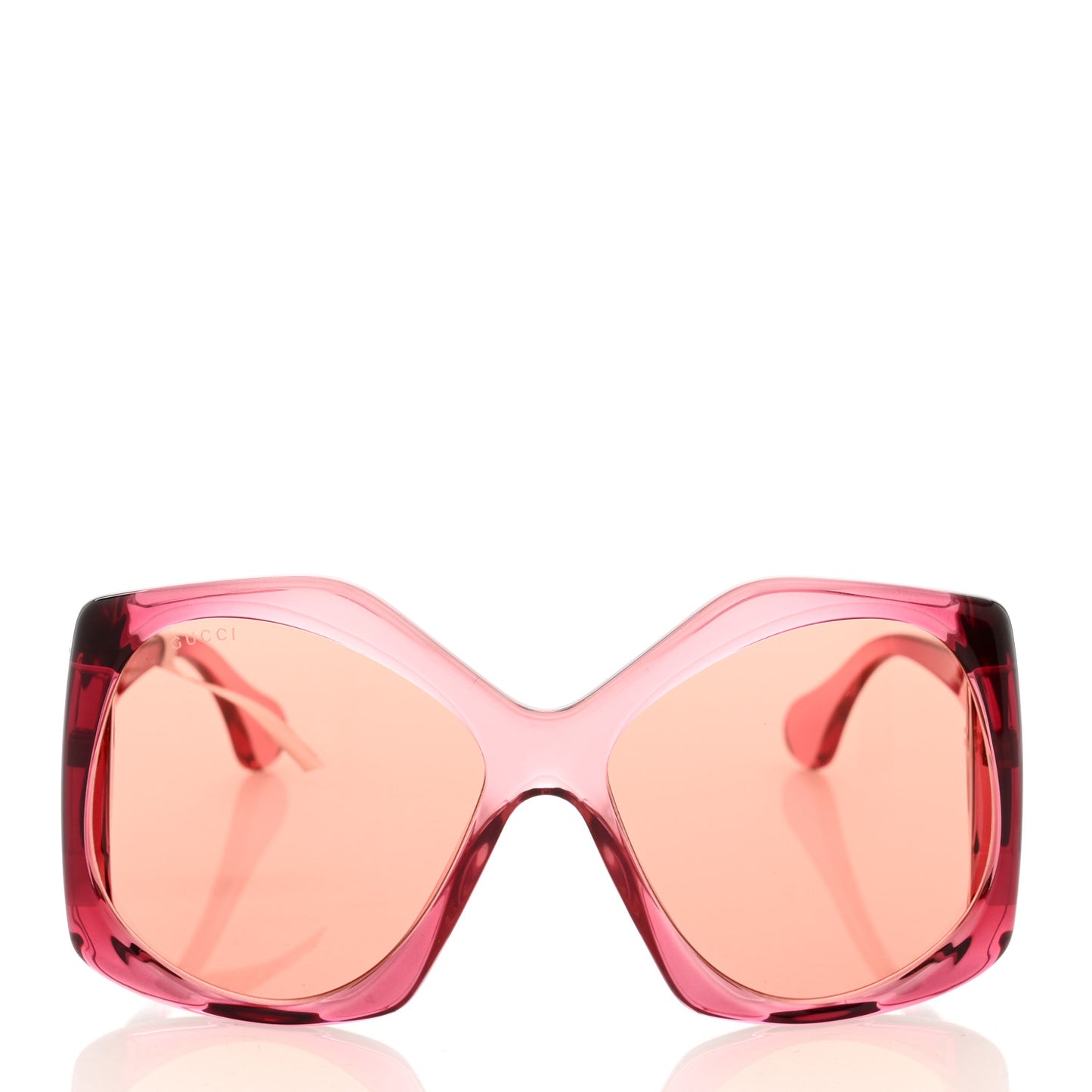 Acetate Round Sunglasses GG0875S Burgundy Orange