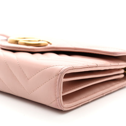 Gucci Calfskin Matelasse GG Marmont Chain Wallet Perfect Pink 10 of 12