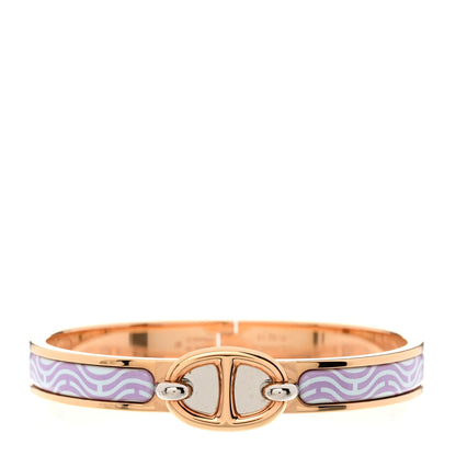 Hermes Enamel Printed Ghost H Mini Clic Chaine d'Ancre Bracelet PM Hypno 1 of 4
