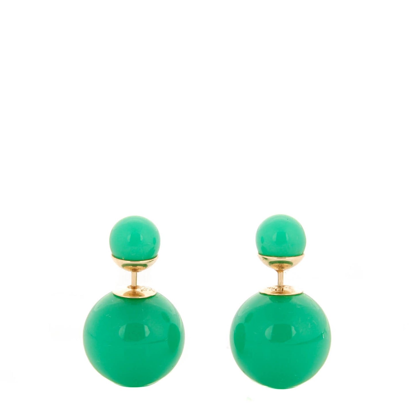 Mise En Dior Tribal Earrings Jade Green
