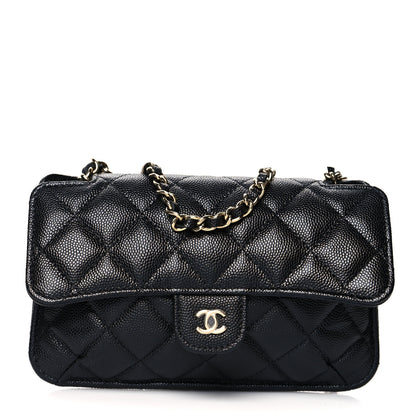 Chanel Caviar Fabric Quilted Foldable Tote With Chain Black Multicolor 9 of 16