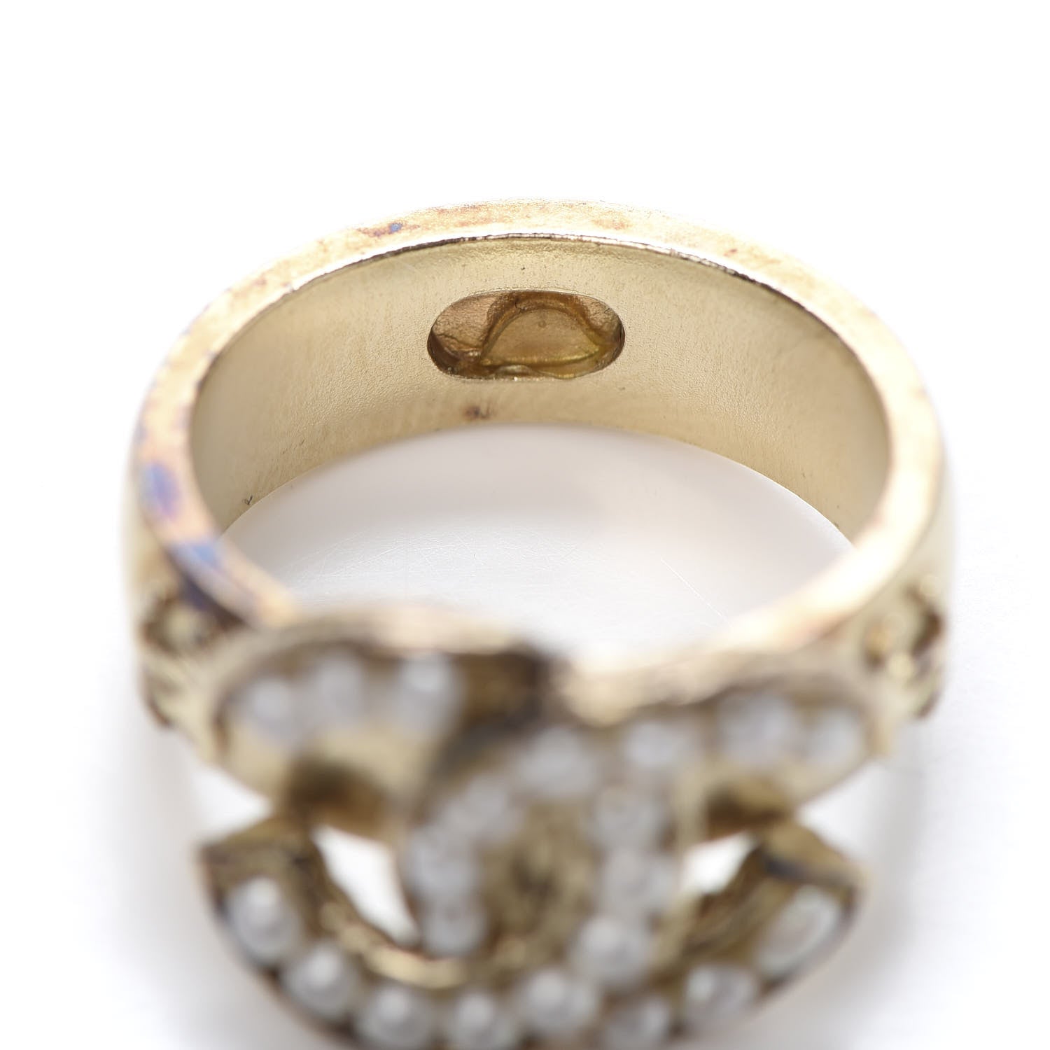 Chanel Pearl CC Ring 51 Gold 6 of 6