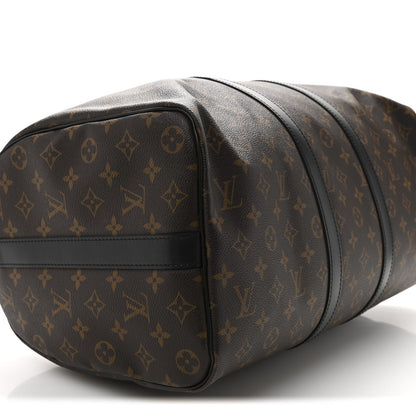 Louis Vuitton Monogram Macassar Keepall Bandouliere 45 8 of 11
