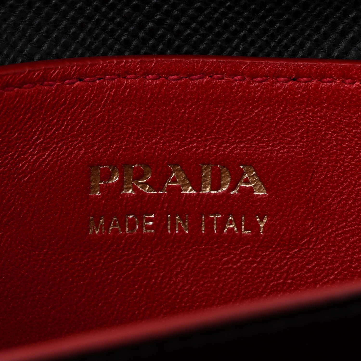 Prada Saffiano Cuir Large Double Bag Black Fuoco 6 of 10