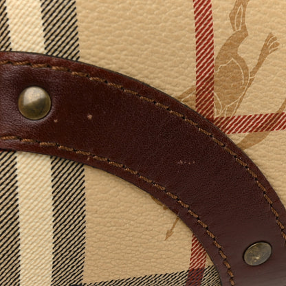 Burberry Haymarket Check Studded Bowler Brown 10 of 11