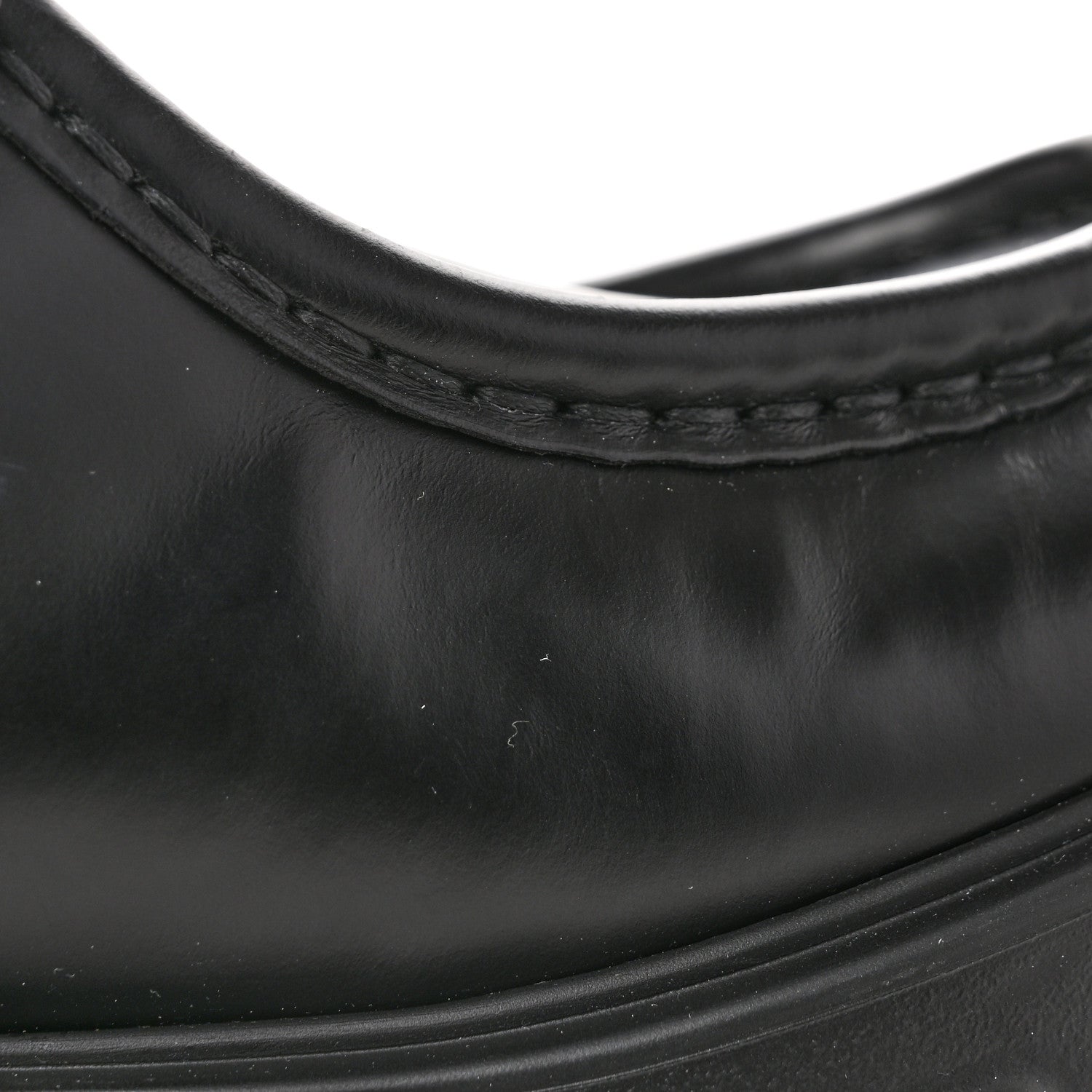 Prada Spazzolato Rois Monolith 55mm Derby Loafers 37.5 Black 10 of 12