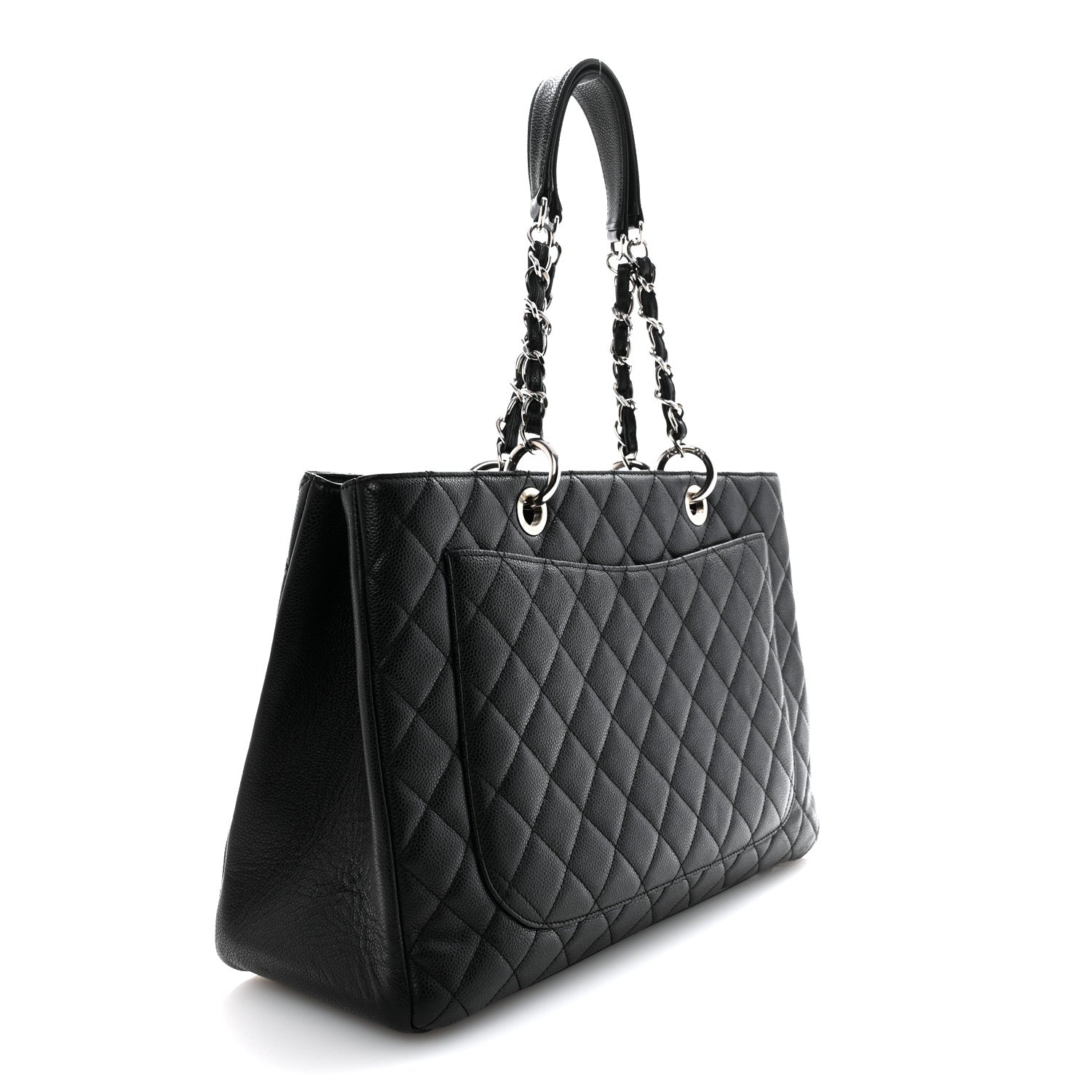 Chanel Caviar Quilted XL Grand Shopping Tote GST Black 3 of 16