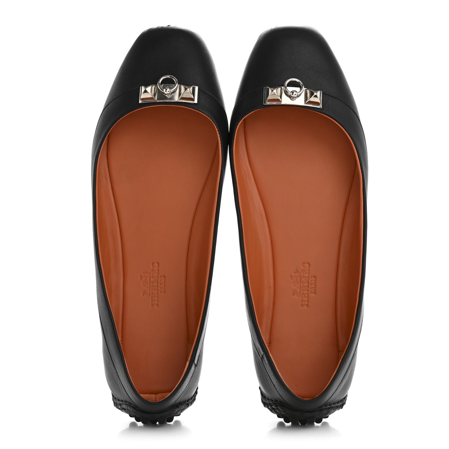 Calfskin Liberty Ballerina Flats 37 Black