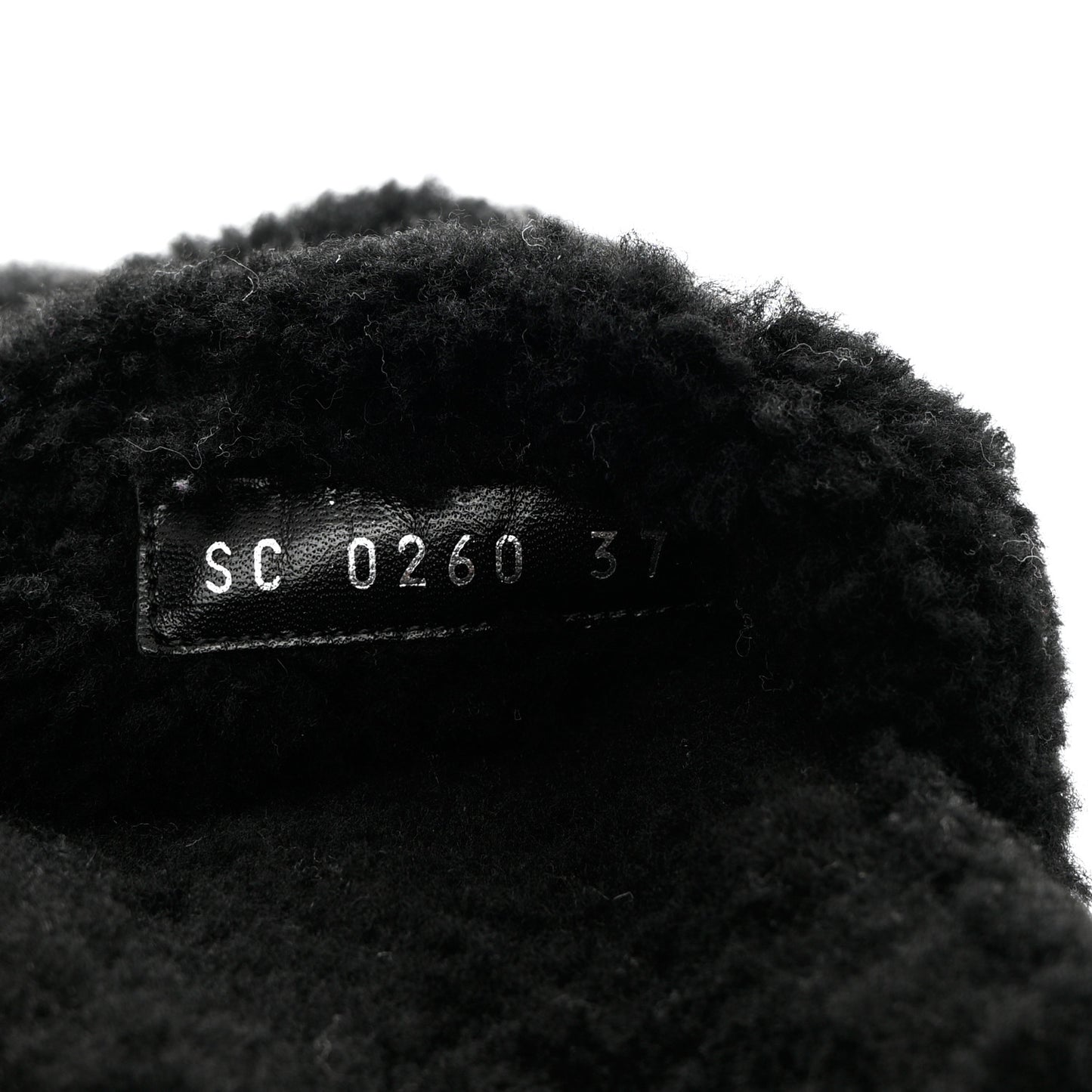 Shearling Monogram Giant Paseo Flat Comfort Mule 37 Black