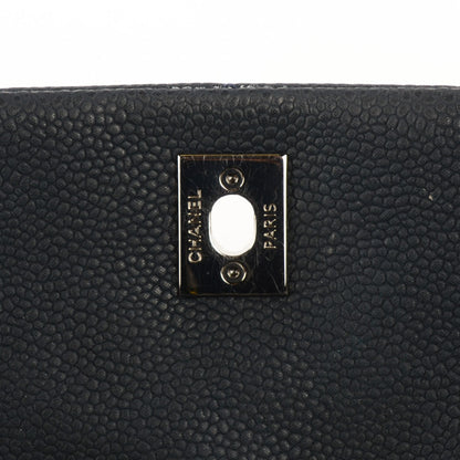 Chanel Iridescent Caviar Quilted Medium Lady Pearly Flap Navy Blue 8 of 8