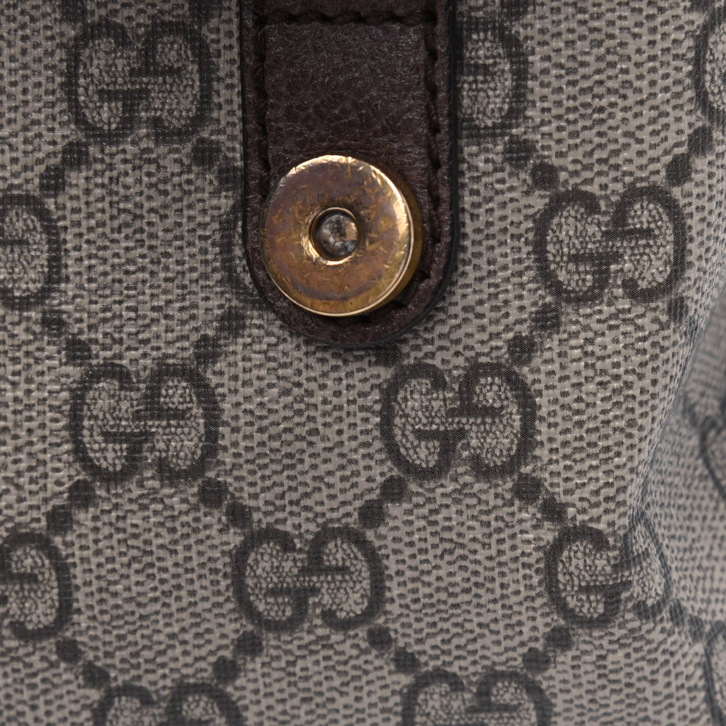 Soft GG Supreme Monogram Neo Vintage Double Buckle Backpack Beige New Acero Crop