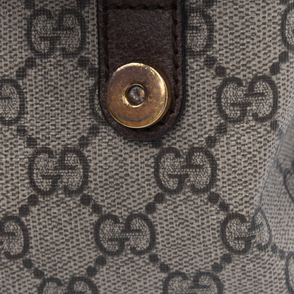 Gucci Soft GG Supreme Monogram Neo Vintage Double Buckle Backpack Beige New Acero Crop 17 of 30
