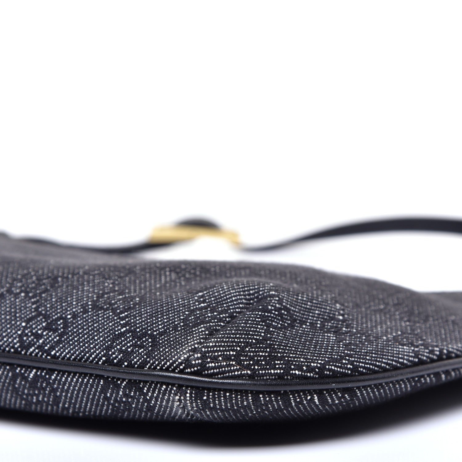 Gucci Denim Monogram Pochette Black 7 of 9