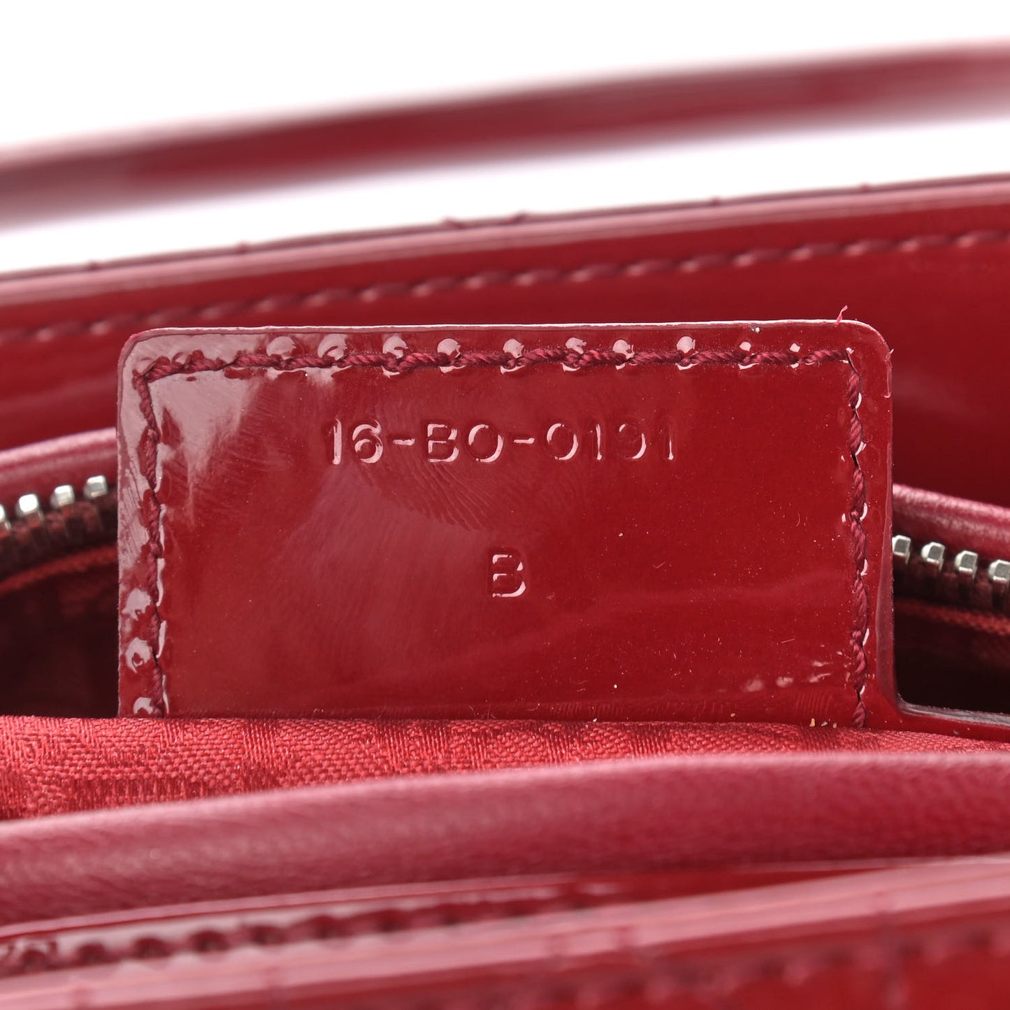 Patent Cannage Medium Lady Dior Red