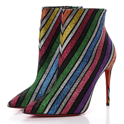 Christian Louboutin Suede Stripyglitter So Kate Booty 100 Ankle Boots 36 Multi 3 of 10