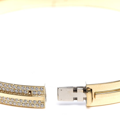 Tiffany 18K Yellow Gold Diamond T Hinged Pave Bracelet 6 of 6