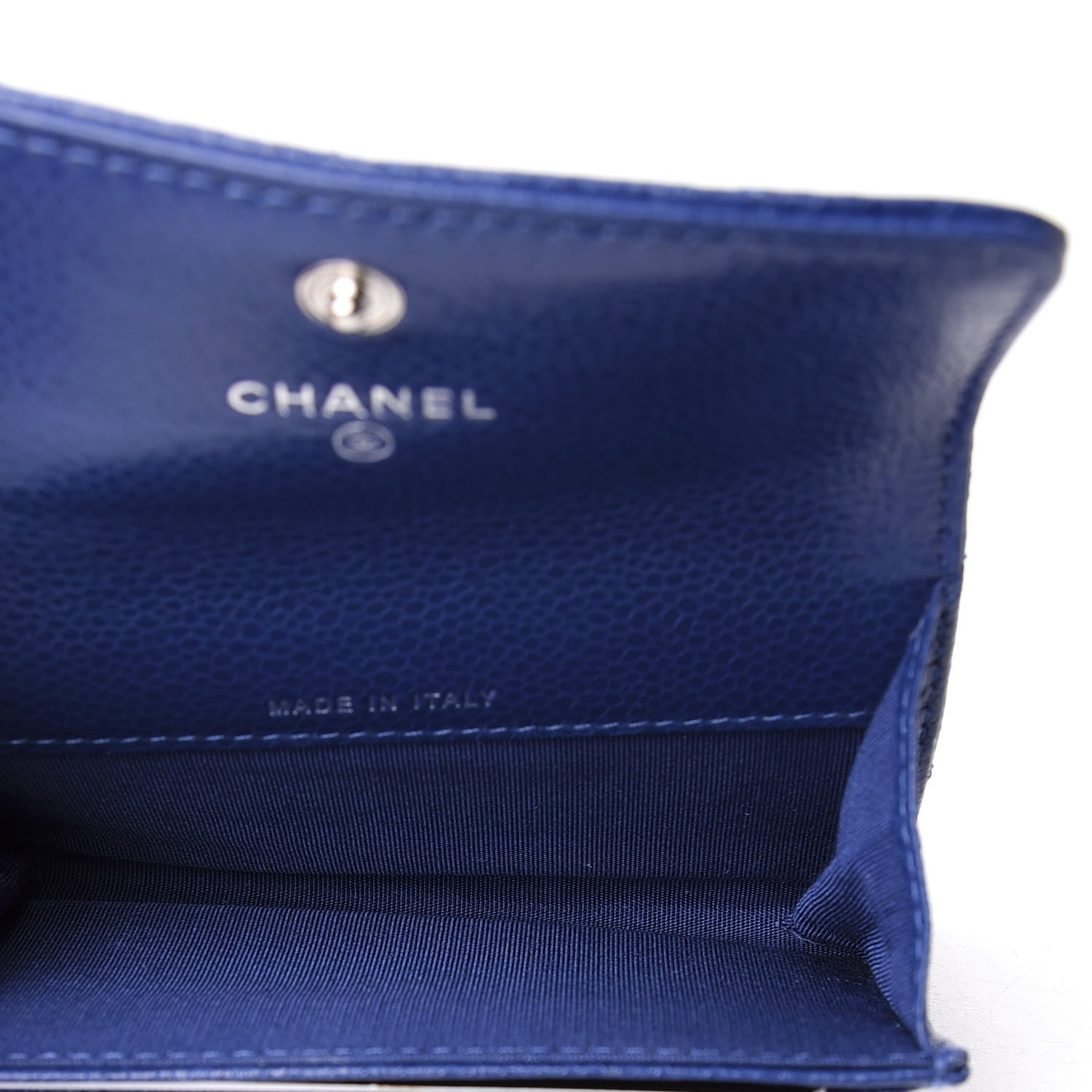 Chanel Caviar Quilted Incognito Flap Card Holder Blue 4 of 9