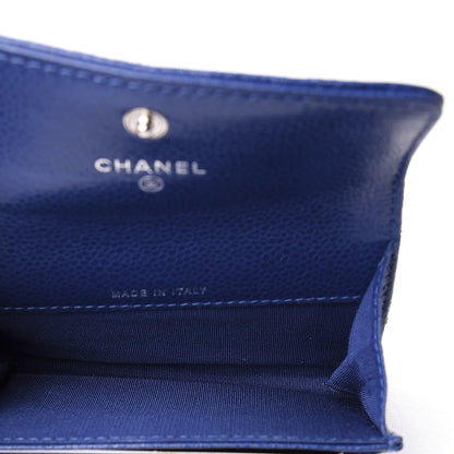 Chanel Caviar Quilted Incognito Flap Card Holder Blue 4 of 9