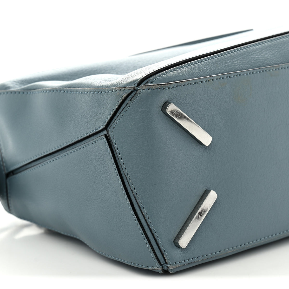 Calfskin Small Puzzle Bag Stone Blue