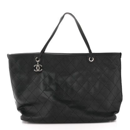 Chanel Grained Calfskin Large Shopping Fever Tote Black 1 of 14